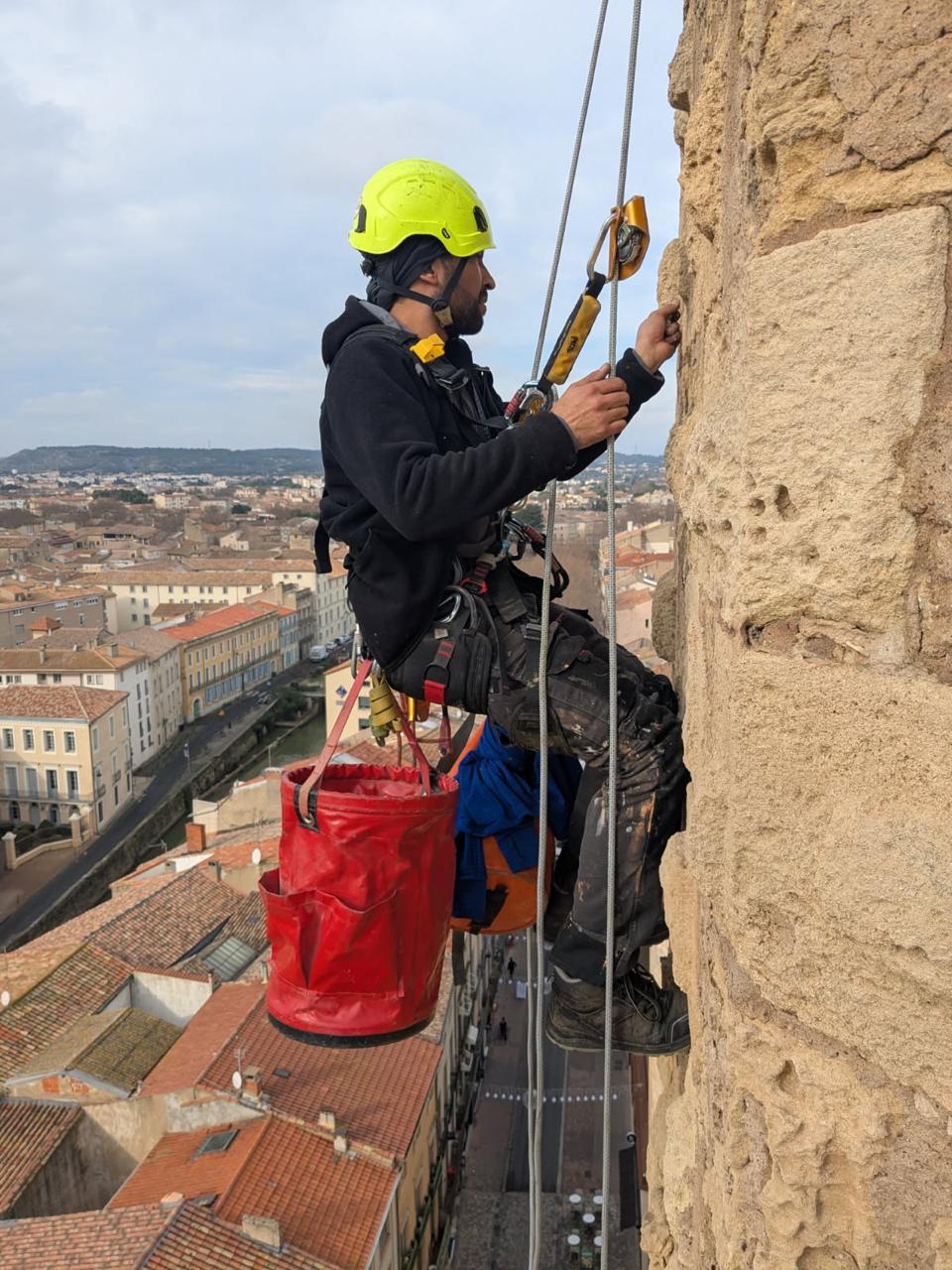Travaux sur façade urbaine