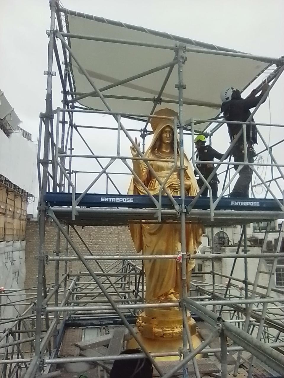 Restauration patrimoine statue